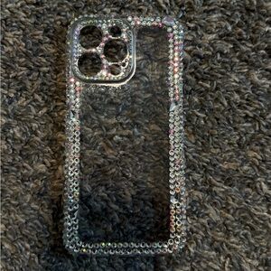 Crystal Clear Rhinestone Phone Case